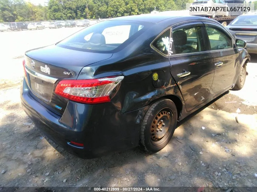 3N1AB7AP7EL667129 2014 Nissan Sentra Fe+ S/Fe+ Sv/S/Sl/Sr/Sv