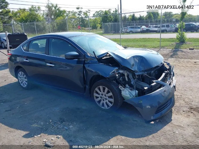 2014 Nissan Sentra Sv VIN: 3N1AB7APXEL641432 Lot: 40218123