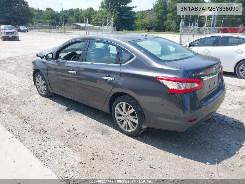 2014 Nissan Sentra Sl VIN: 3N1AB7AP2EY336090 Lot: 40227747