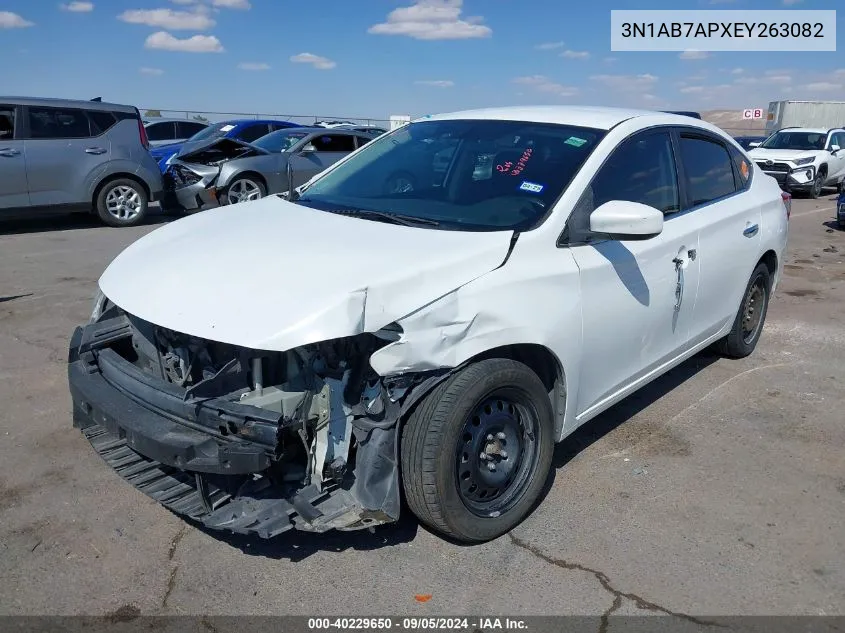 2014 Nissan Sentra S/Sv/Sr/Sl VIN: 3N1AB7APXEY263082 Lot: 40229650