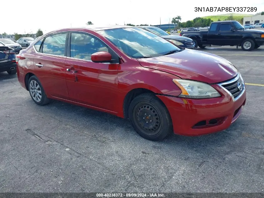 2014 Nissan Sentra Sv VIN: 3N1AB7AP8EY337289 Lot: 40238372