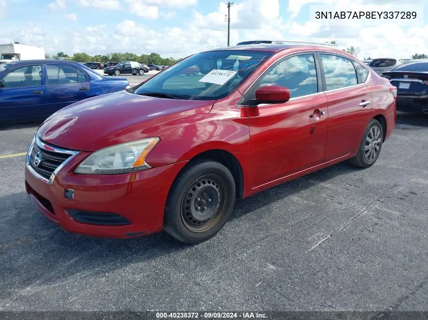 2014 Nissan Sentra Sv VIN: 3N1AB7AP8EY337289 Lot: 40238372