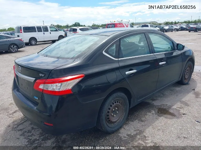 2014 Nissan Sentra Fe+ S/Fe+ Sv/S/Sl/Sr/Sv VIN: 3N1AB7AP2EL658256 Lot: 40239281