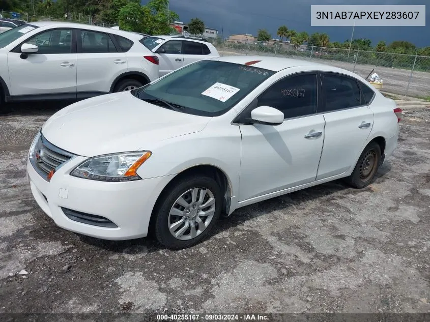 3N1AB7APXEY283607 2014 Nissan Sentra S