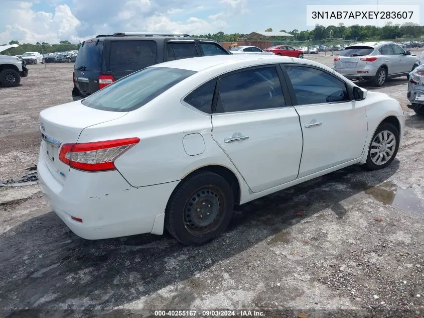 2014 Nissan Sentra S VIN: 3N1AB7APXEY283607 Lot: 40255167