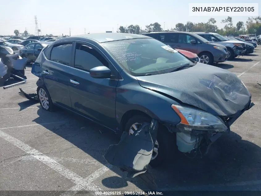 2014 Nissan Sentra Sv VIN: 3N1AB7AP1EY220105 Lot: 40255725