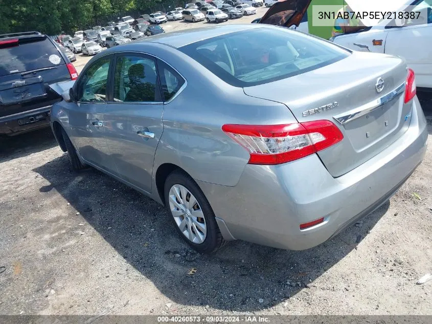 3N1AB7AP5EY218387 2014 Nissan Sentra Fe+ S/Fe+ Sv/S/Sl/Sr/Sv