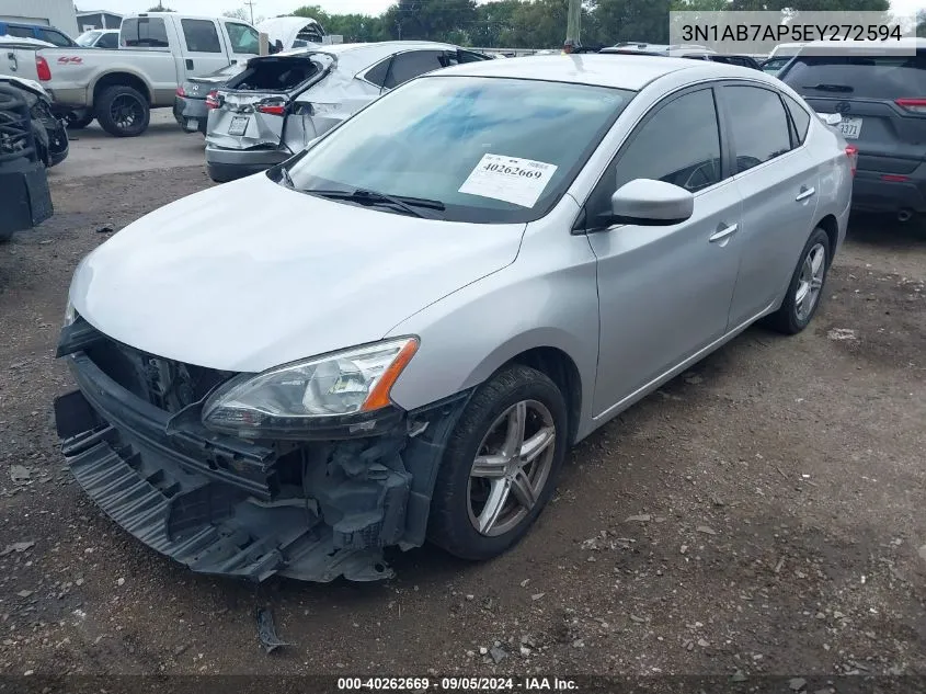 2014 Nissan Sentra S/Sv/Sr/Sl VIN: 3N1AB7AP5EY272594 Lot: 40262669