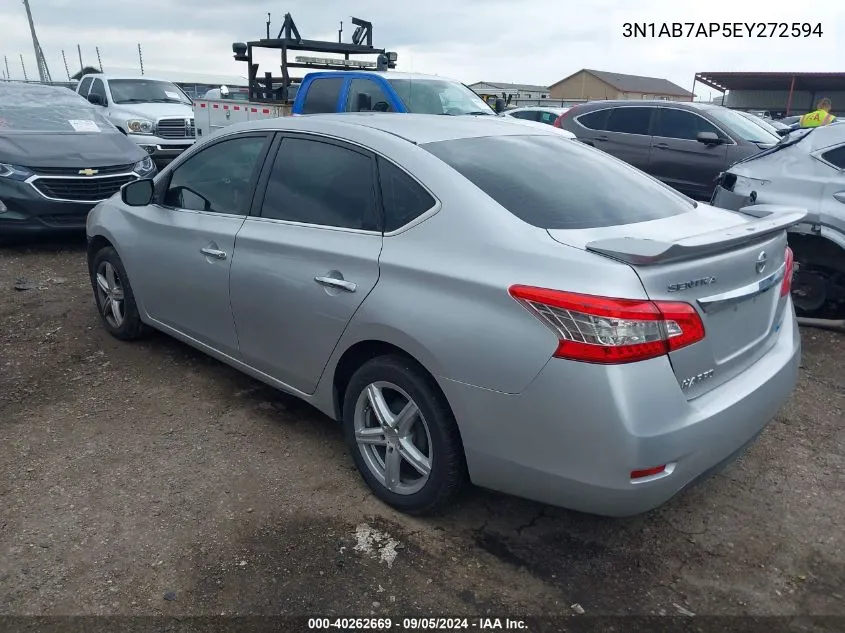 2014 Nissan Sentra S/Sv/Sr/Sl VIN: 3N1AB7AP5EY272594 Lot: 40262669