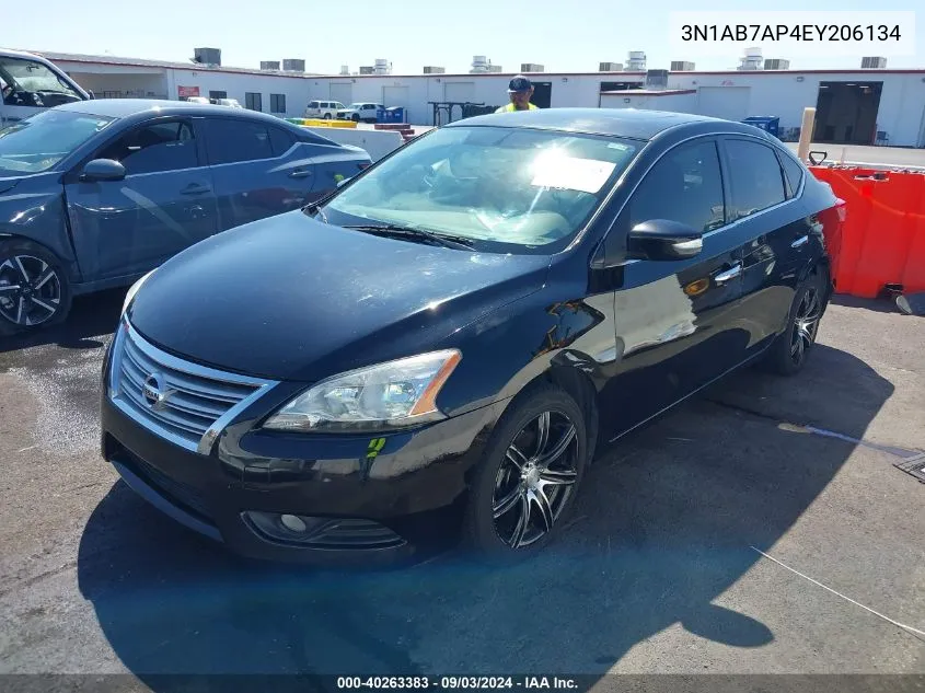 2014 Nissan Sentra Sl VIN: 3N1AB7AP4EY206134 Lot: 40263383