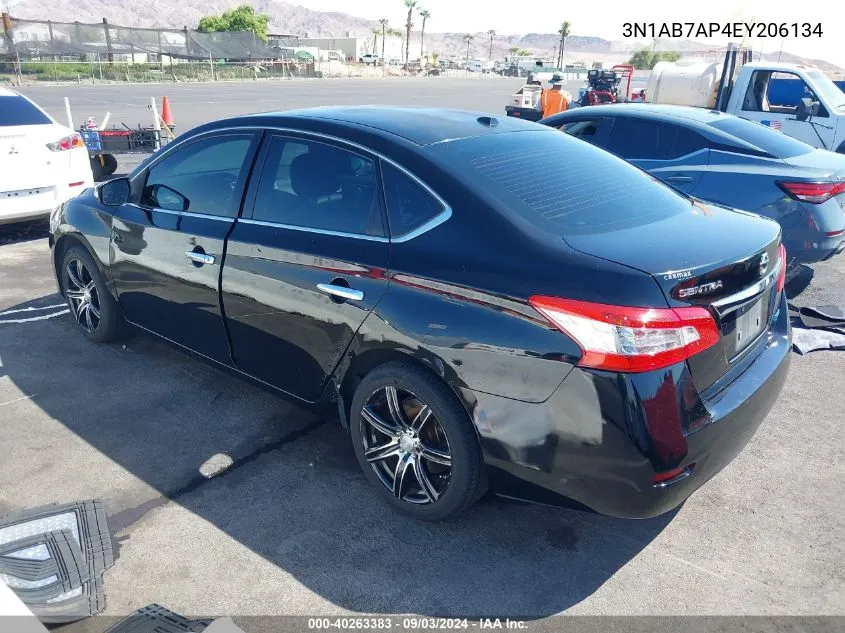 2014 Nissan Sentra Sl VIN: 3N1AB7AP4EY206134 Lot: 40263383