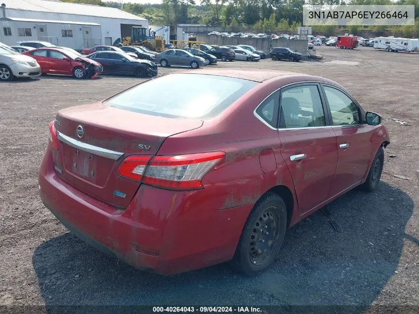 2014 Nissan Sentra Sv VIN: 3N1AB7AP6EY266464 Lot: 40264043