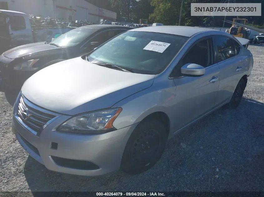 2014 Nissan Sentra S/Sv/Sr/Sl VIN: 3N1AB7AP6EY232301 Lot: 40264079