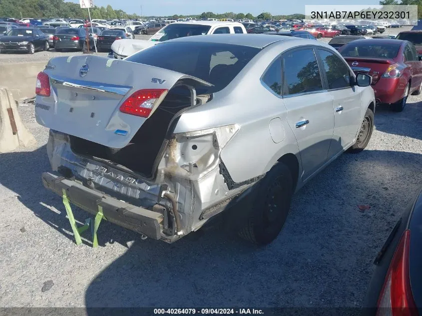 2014 Nissan Sentra S/Sv/Sr/Sl VIN: 3N1AB7AP6EY232301 Lot: 40264079