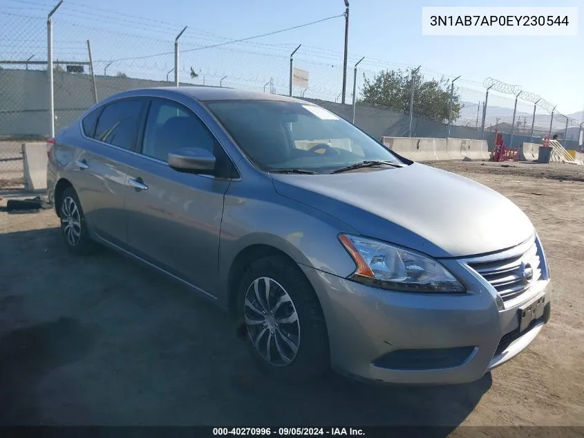 2014 Nissan Sentra Fe+ S VIN: 3N1AB7AP0EY230544 Lot: 40270996