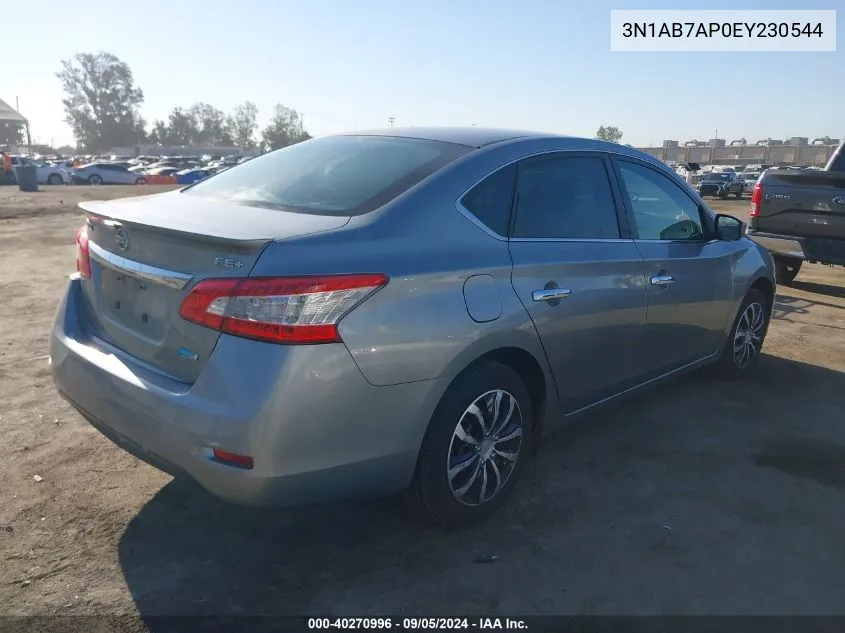 2014 Nissan Sentra Fe+ S VIN: 3N1AB7AP0EY230544 Lot: 40270996