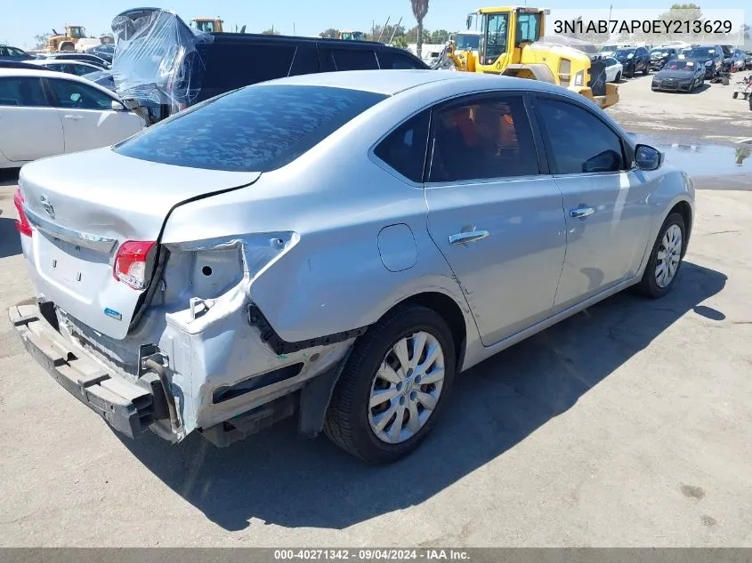 3N1AB7AP0EY213629 2014 Nissan Sentra S