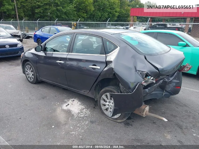 3N1AB7AP6EL695651 2014 Nissan Sentra S/Sv/Sr/Sl