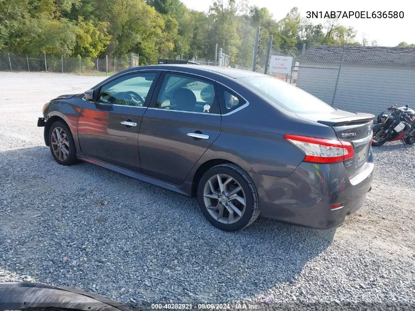 2014 Nissan Sentra Sr VIN: 3N1AB7AP0EL636580 Lot: 40282921