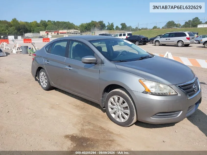 2014 Nissan Sentra Fe+ S/Fe+ Sv/S/Sl/Sr/Sv VIN: 3N1AB7AP6EL632629 Lot: 40285294