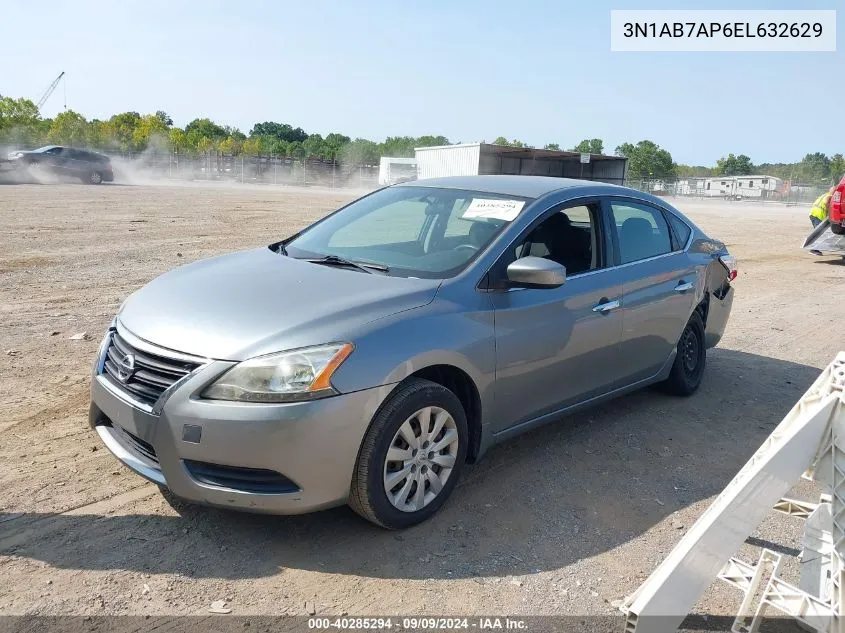 2014 Nissan Sentra Fe+ S/Fe+ Sv/S/Sl/Sr/Sv VIN: 3N1AB7AP6EL632629 Lot: 40285294