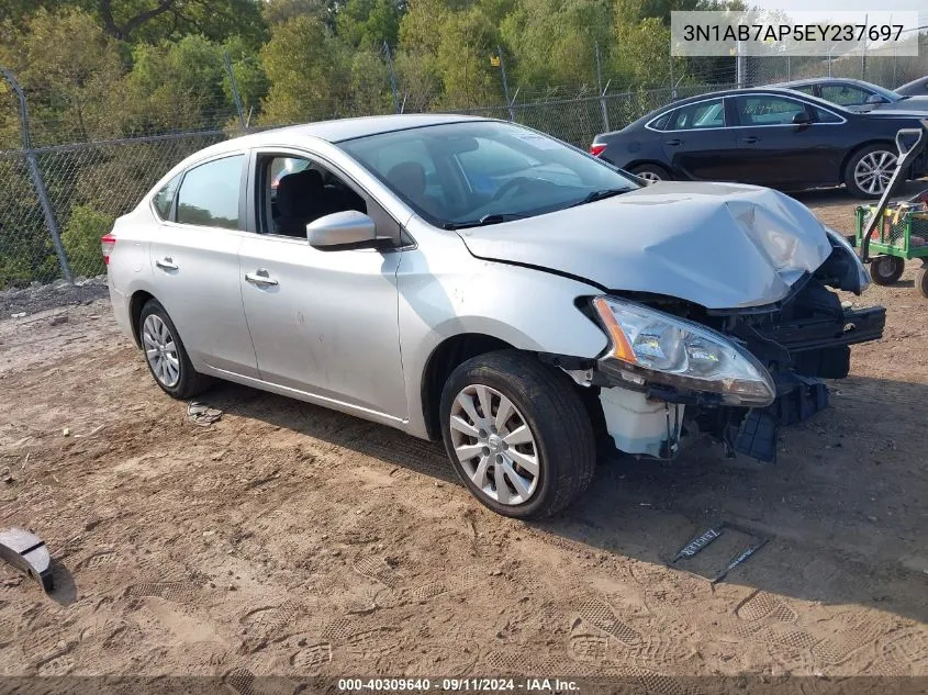 2014 Nissan Sentra S/Sv/Sr/Sl VIN: 3N1AB7AP5EY237697 Lot: 40309640