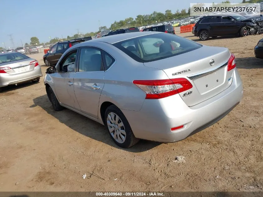 2014 Nissan Sentra S/Sv/Sr/Sl VIN: 3N1AB7AP5EY237697 Lot: 40309640