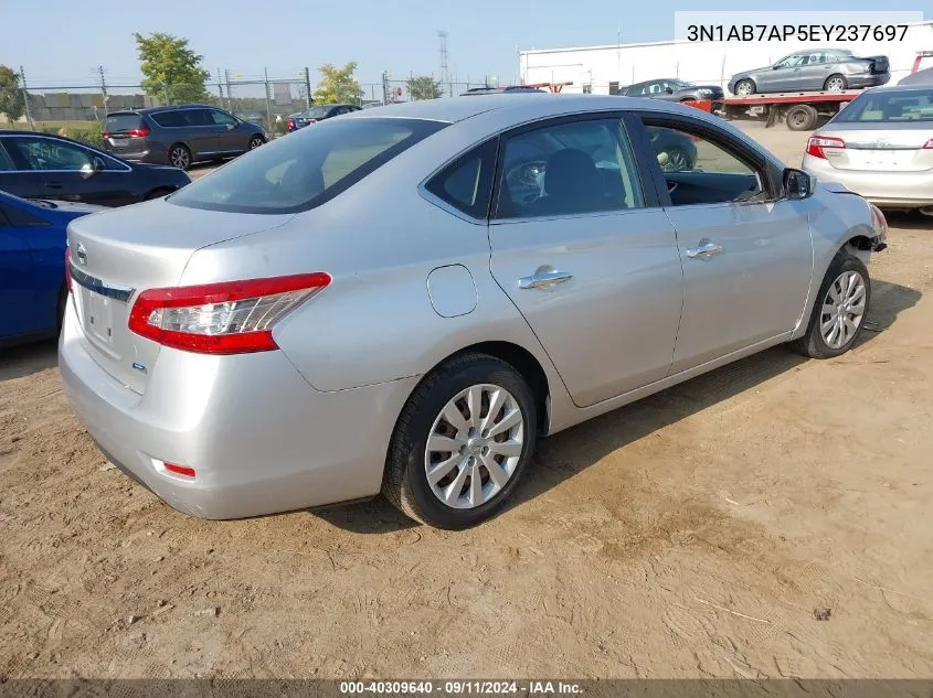 2014 Nissan Sentra S/Sv/Sr/Sl VIN: 3N1AB7AP5EY237697 Lot: 40309640