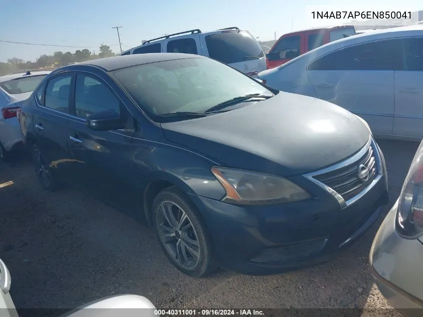 2014 Nissan Sentra Sv VIN: 1N4AB7AP6EN850041 Lot: 40311001