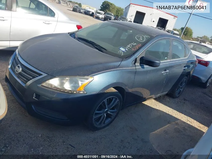 2014 Nissan Sentra Sv VIN: 1N4AB7AP6EN850041 Lot: 40311001