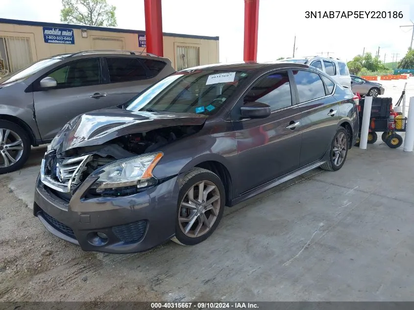 2014 Nissan Sentra Sr VIN: 3N1AB7AP5EY220186 Lot: 40315667