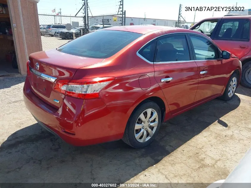 2014 Nissan Sentra S VIN: 3N1AB7AP2EY255302 Lot: 40327602