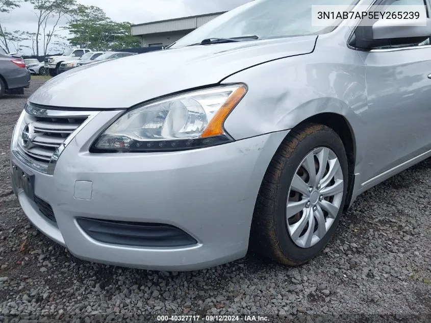 2014 Nissan Sentra Fe+ Sv VIN: 3N1AB7AP5EY265239 Lot: 40327717