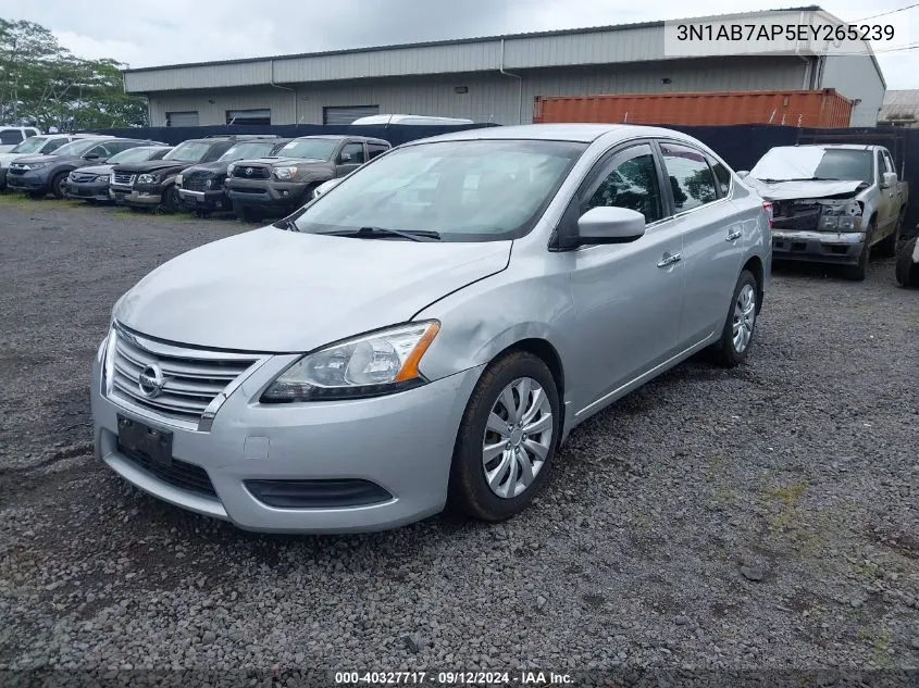 2014 Nissan Sentra Fe+ Sv VIN: 3N1AB7AP5EY265239 Lot: 40327717