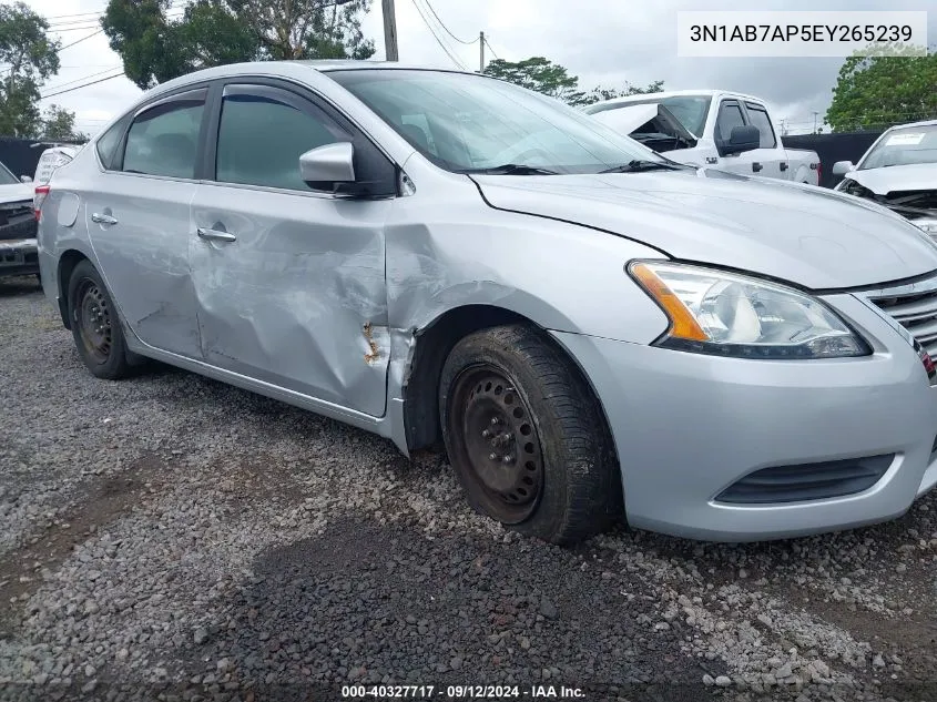 2014 Nissan Sentra Fe+ Sv VIN: 3N1AB7AP5EY265239 Lot: 40327717