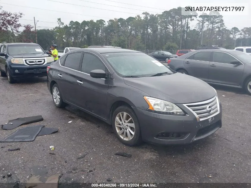 2014 Nissan Sentra Sv VIN: 3N1AB7AP5EY217997 Lot: 40340266