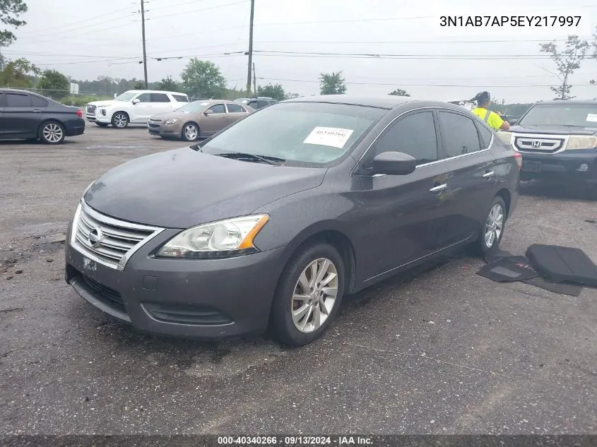 2014 Nissan Sentra Sv VIN: 3N1AB7AP5EY217997 Lot: 40340266