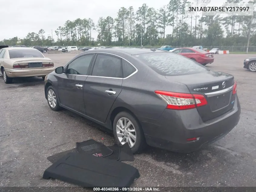 2014 Nissan Sentra Sv VIN: 3N1AB7AP5EY217997 Lot: 40340266