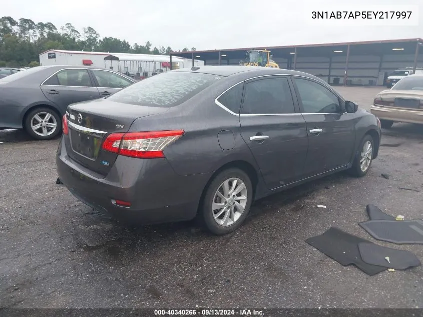 2014 Nissan Sentra Sv VIN: 3N1AB7AP5EY217997 Lot: 40340266