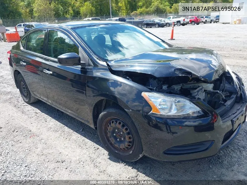 2014 Nissan Sentra Sv VIN: 3N1AB7AP5EL695026 Lot: 40353270