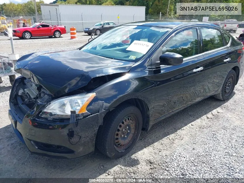 2014 Nissan Sentra Sv VIN: 3N1AB7AP5EL695026 Lot: 40353270