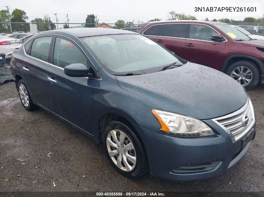 2014 Nissan Sentra S VIN: 3N1AB7AP9EY261601 Lot: 40355598