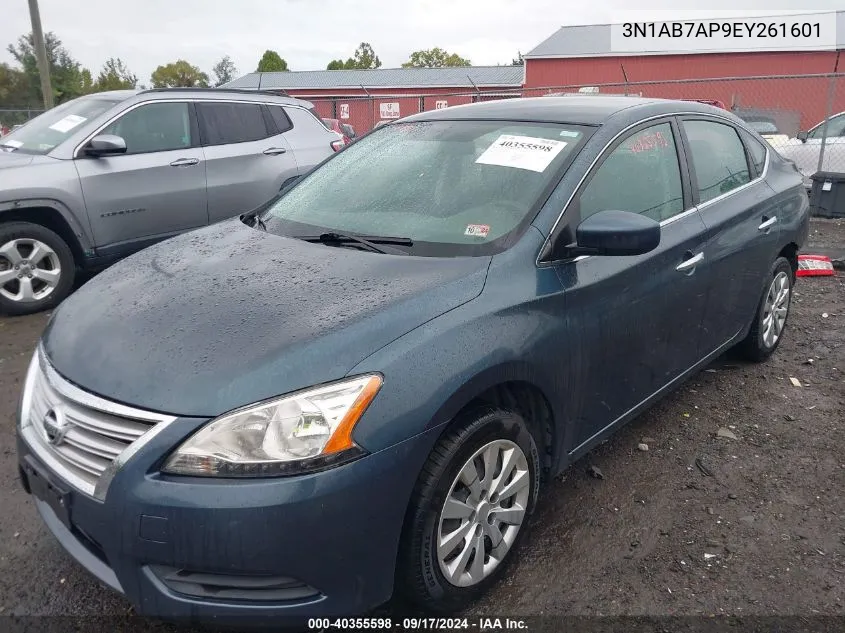 2014 Nissan Sentra S VIN: 3N1AB7AP9EY261601 Lot: 40355598