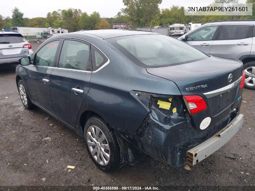 2014 Nissan Sentra S VIN: 3N1AB7AP9EY261601 Lot: 40355598