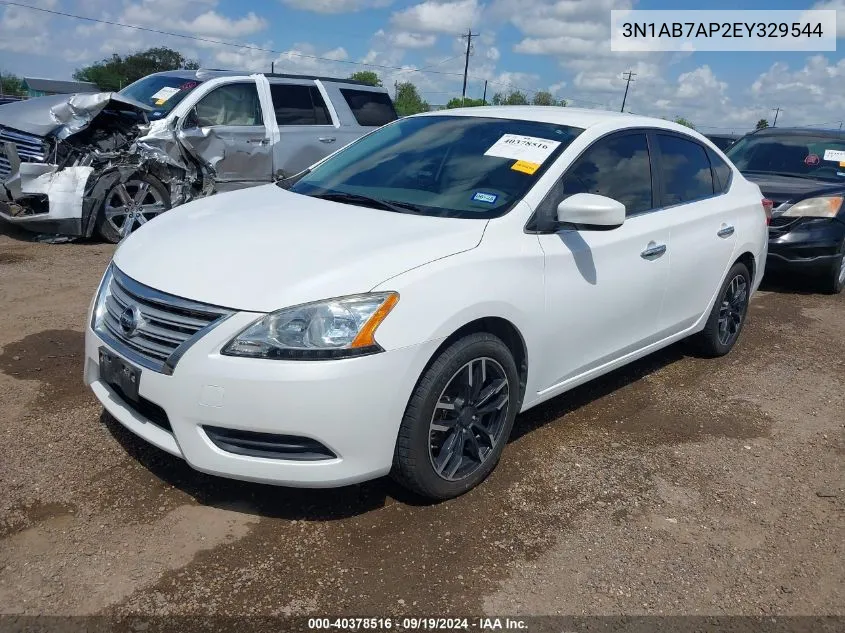 2014 Nissan Sentra Sv VIN: 3N1AB7AP2EY329544 Lot: 40378516