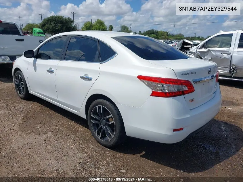 2014 Nissan Sentra Sv VIN: 3N1AB7AP2EY329544 Lot: 40378516