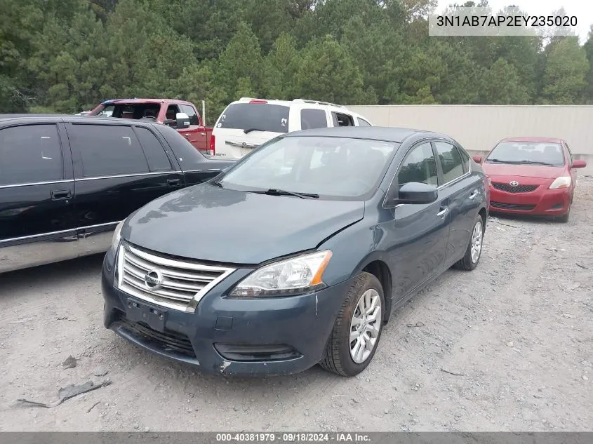 3N1AB7AP2EY235020 2014 Nissan Sentra Fe+ S/Fe+ Sv/S/Sl/Sr/Sv