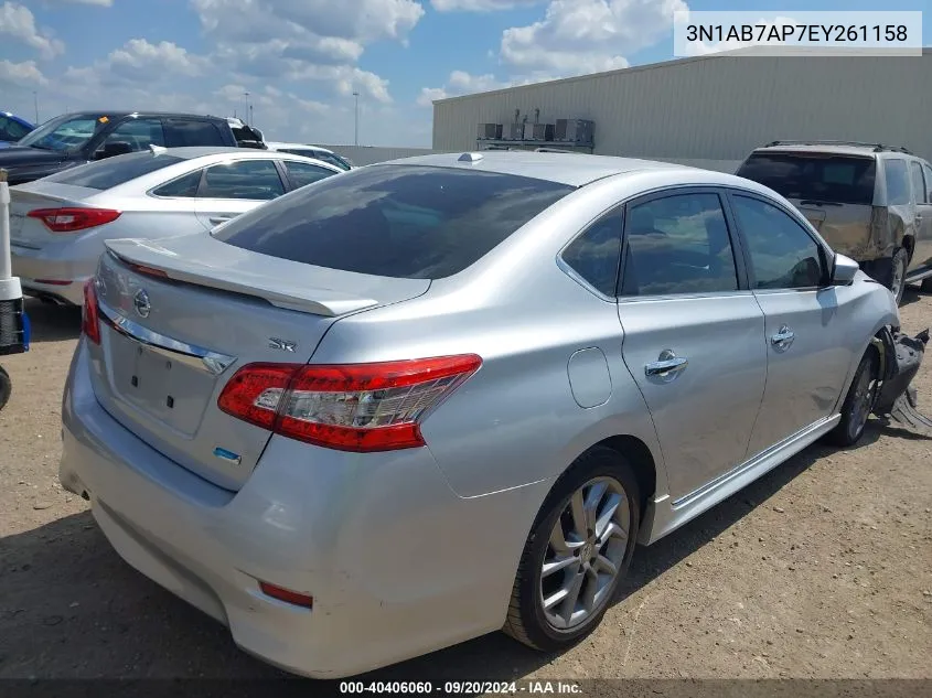 2014 Nissan Sentra Sr VIN: 3N1AB7AP7EY261158 Lot: 40406060