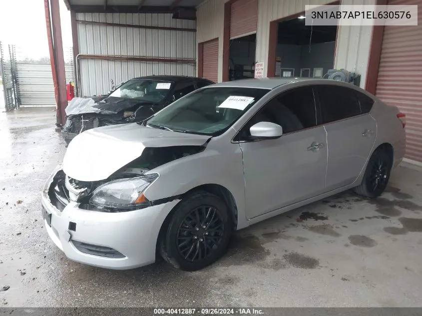 2014 Nissan Sentra S/Sv/Sr/Sl VIN: 3N1AB7AP1EL630576 Lot: 40412887