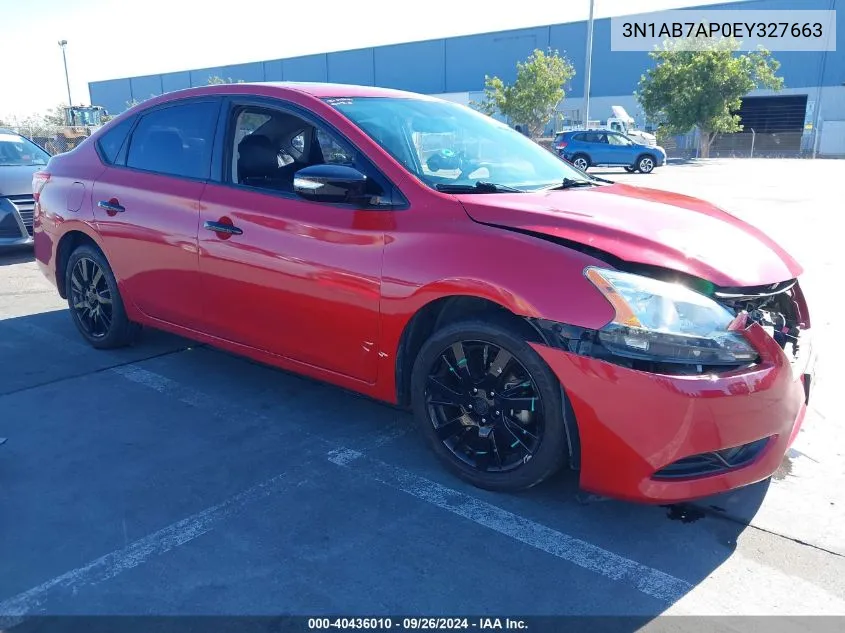 2014 Nissan Sentra Sl VIN: 3N1AB7AP0EY327663 Lot: 40436010